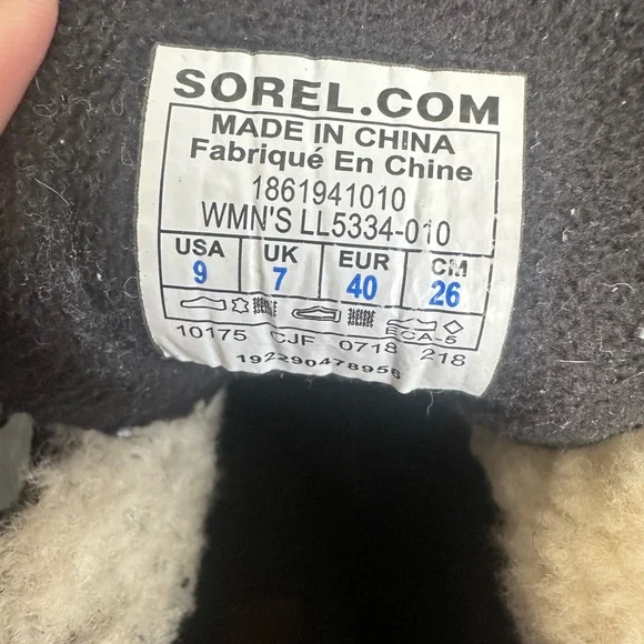 Sorel | Sneakchic Alpine Booties, Cattail Sherpa Size 9 - Picture 9 of 10